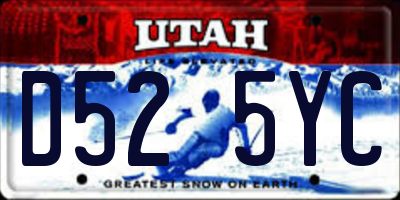 UT license plate D525YC