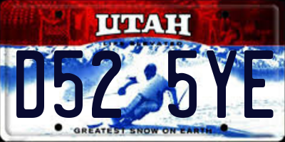 UT license plate D525YE