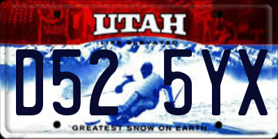 UT license plate D525YX