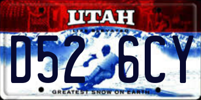 UT license plate D526CY