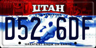 UT license plate D526DF