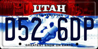 UT license plate D526DP