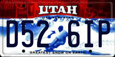 UT license plate D526IP