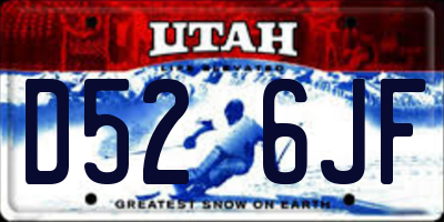 UT license plate D526JF