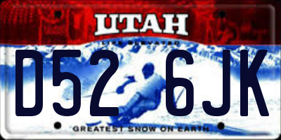 UT license plate D526JK