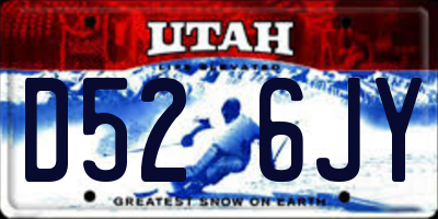 UT license plate D526JY