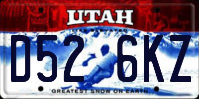 UT license plate D526KZ