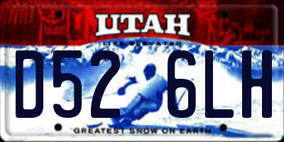 UT license plate D526LH