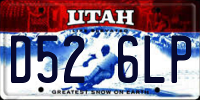 UT license plate D526LP