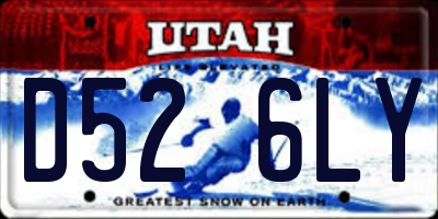 UT license plate D526LY