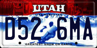 UT license plate D526MA