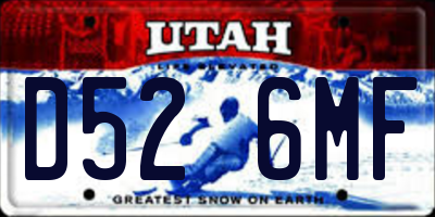 UT license plate D526MF