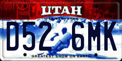 UT license plate D526MK