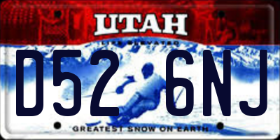 UT license plate D526NJ