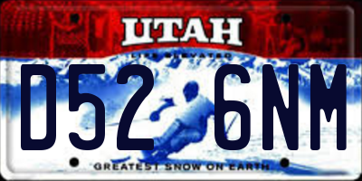 UT license plate D526NM