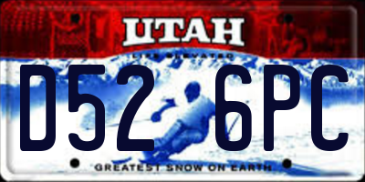 UT license plate D526PC
