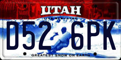 UT license plate D526PK