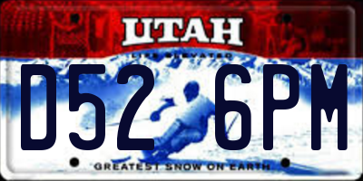 UT license plate D526PM