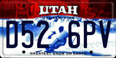 UT license plate D526PV