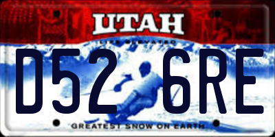 UT license plate D526RE