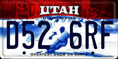 UT license plate D526RF