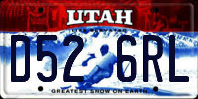 UT license plate D526RL
