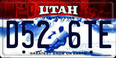 UT license plate D526TE