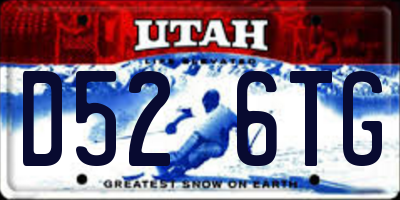 UT license plate D526TG