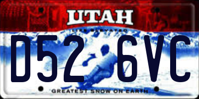 UT license plate D526VC