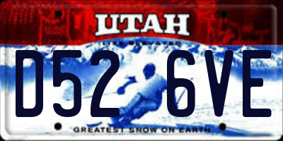 UT license plate D526VE