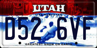 UT license plate D526VF
