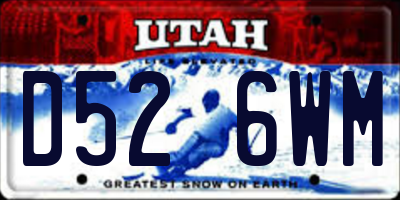 UT license plate D526WM