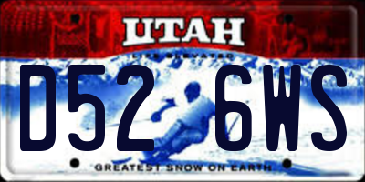 UT license plate D526WS