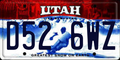 UT license plate D526WZ