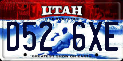 UT license plate D526XE
