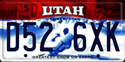 UT license plate D526XK