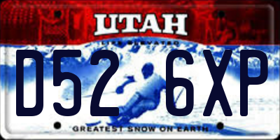 UT license plate D526XP