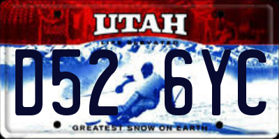 UT license plate D526YC