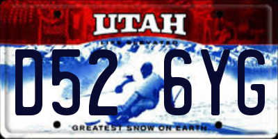 UT license plate D526YG