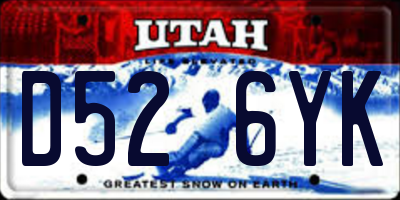 UT license plate D526YK