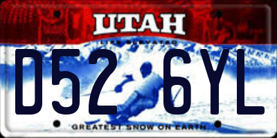 UT license plate D526YL