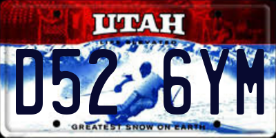 UT license plate D526YM