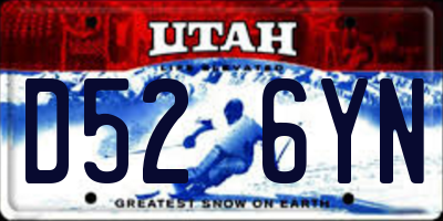 UT license plate D526YN