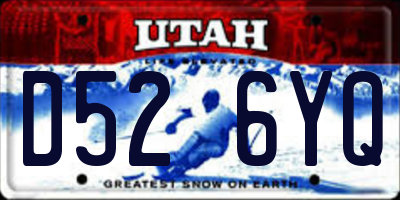 UT license plate D526YQ