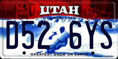 UT license plate D526YS