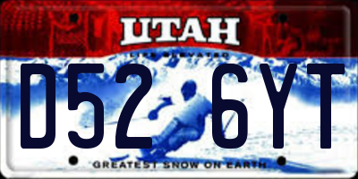 UT license plate D526YT