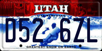 UT license plate D526ZL