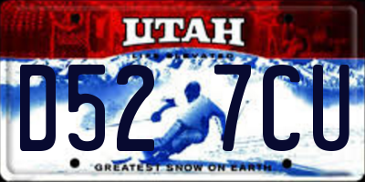 UT license plate D527CU