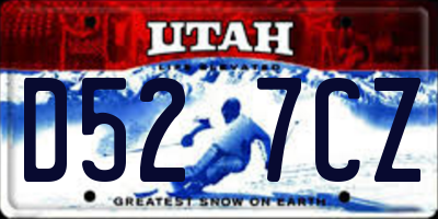 UT license plate D527CZ