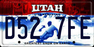 UT license plate D527FE